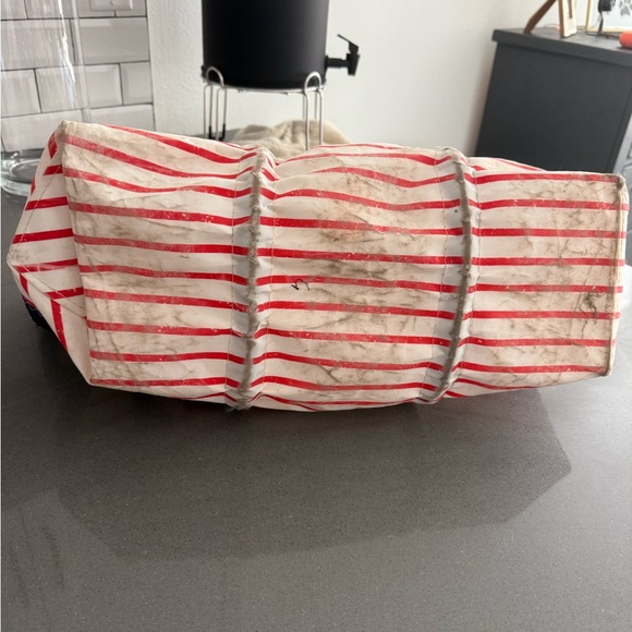 Sherry by Seabags Striped Red and White Tote Bag - Picture 3 of 9